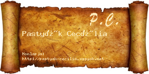 Pastyák Cecília névjegykártya